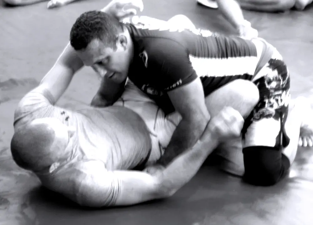 Georges St. Pierre and Renzo Gracie Practicing